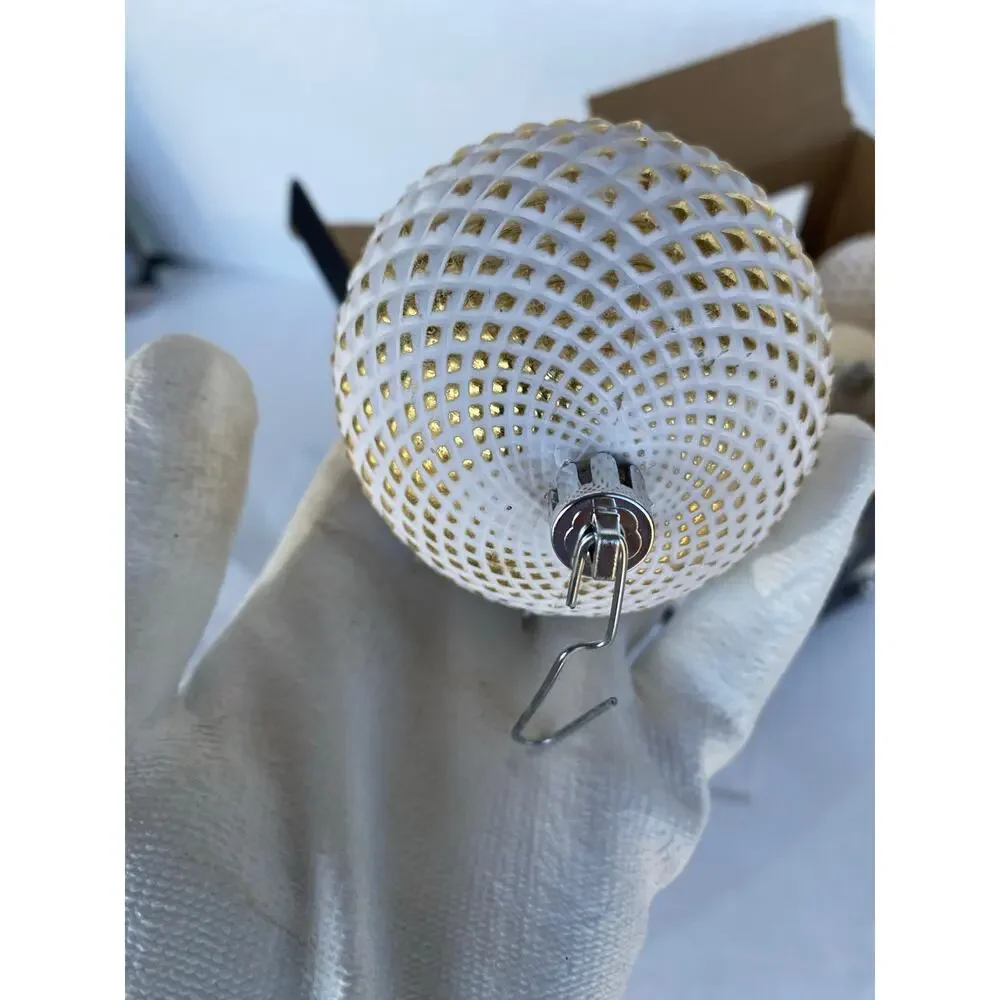 Rachel Zoe diamond ball glass ornaments Christmas tree, 12 Shatter Resistant
